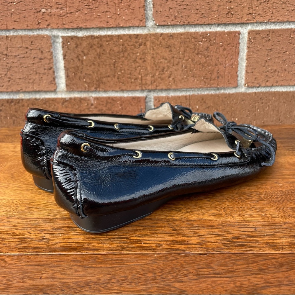 Michael Kors Amber Boat Shoe Black Patent Leather Loafers Driving Moc Womens 8 - Picture 3 of 14